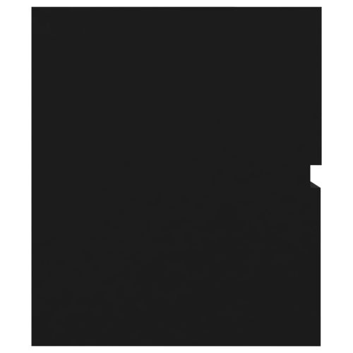 Долен шкаф за мивка, черен, 60x38,5x45 см, инженерно дърво