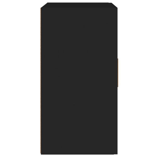 Стенен шкаф, черен, 60x30x60 см, инженерно дърво