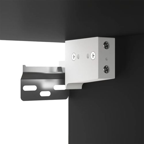 Стенен шкаф, черен, 60x30x60 см, инженерно дърво