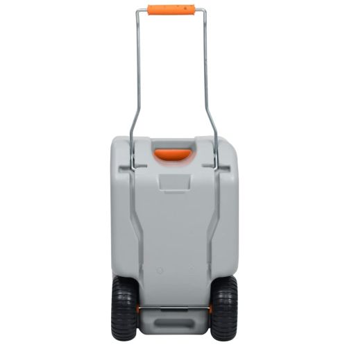 Резервоар за вода на колела за къмпинг, 25 л, сив