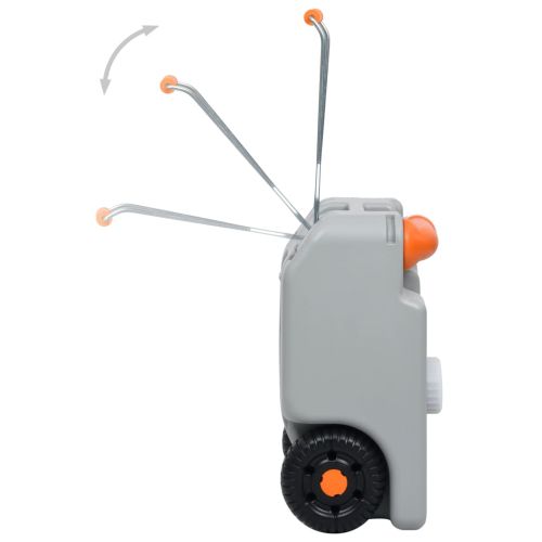 Резервоар за вода на колела за къмпинг, 25 л, сив