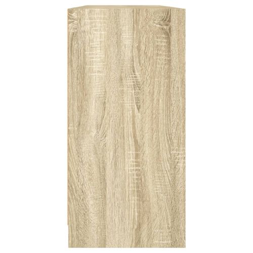 Библиотека с врати дъб сонома 204x37x75 см инженерно дърво