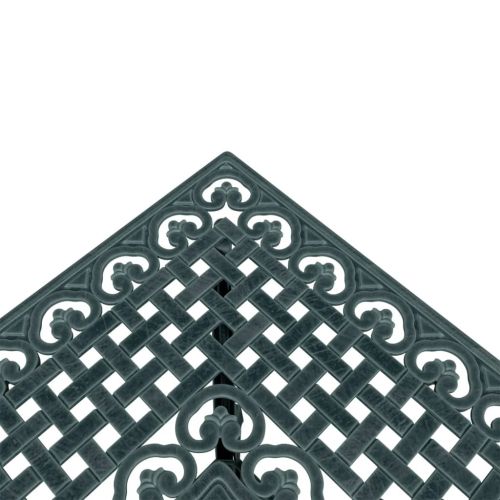 Бистро комплект, 3 части, зелен, лят алуминий