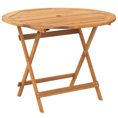 Градински трапезен комплект, 5 части, сив, полиратан и масив