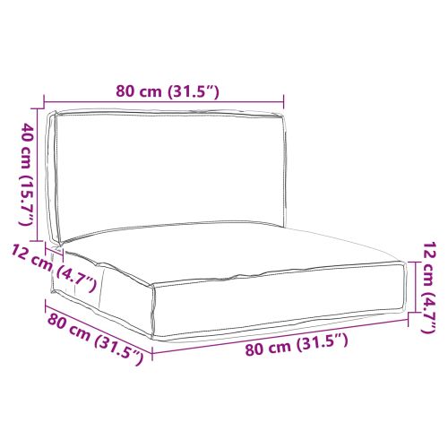 Комплект възглавници за палет 2 pcs Виненочервен