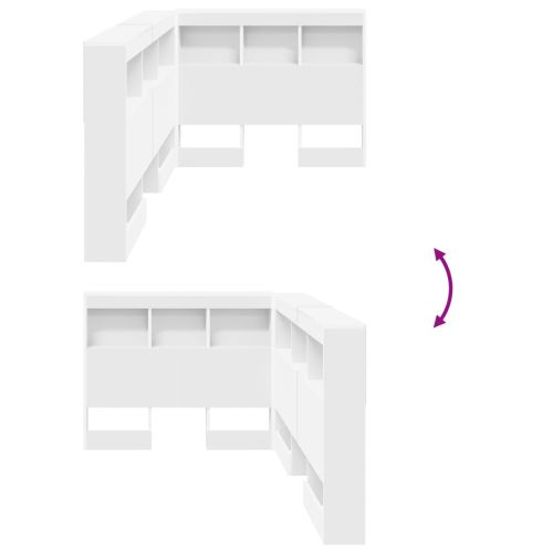 Табла за съхранение с рафт Бяло 100 cm Инженерно дърво