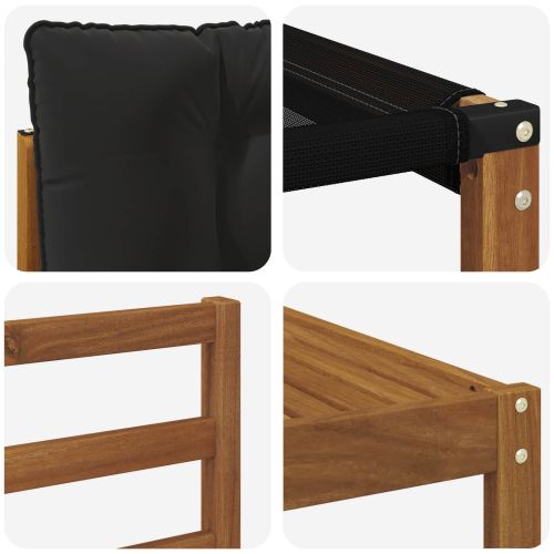 Комплект дивани за открито 7 pcs Естествено и черно