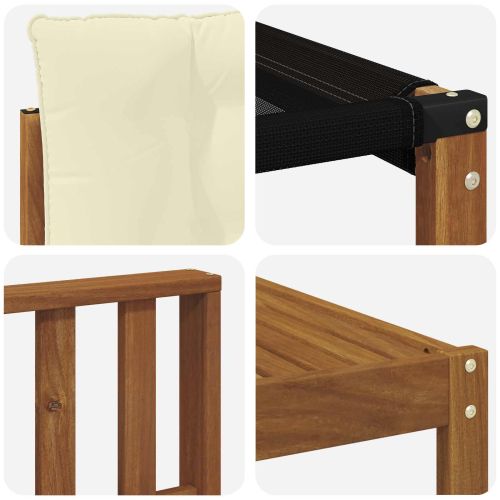 Комплект дивани за открито 8 pcs Натурален и Крема