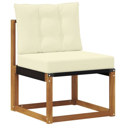 Комплект дивани за открито 9 pcs Натурален и Крема