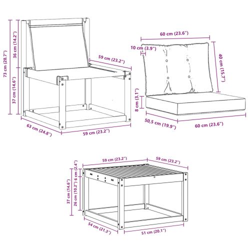 Комплект дивани за открито 9 pcs Естествено и черно