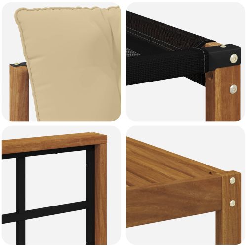 Комплект дивани за открито 9 pcs Натурален и Бежов