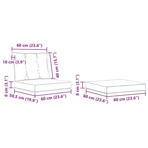 Комплект дивани за открито 4 pcs Естествено и черно
