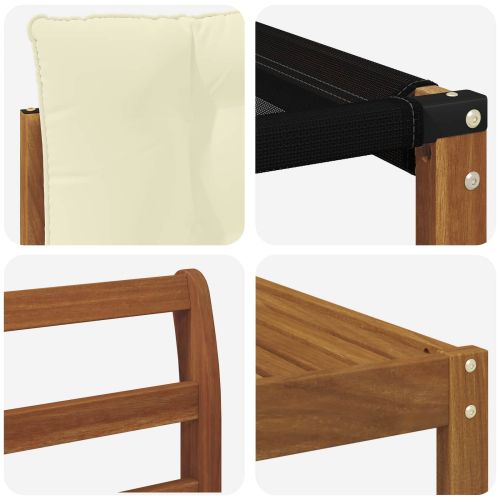 Комплект дивани за открито 6 pcs Натурален и Крема