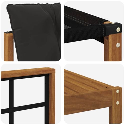 Комплект дивани за открито 6 pcs Естествено и черно