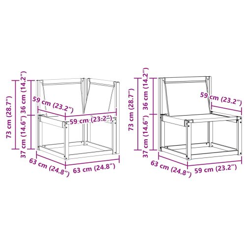 Комплект дивани за открито 5 pcs Натурален и Бежов
