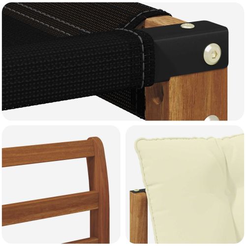 Комплект дивани за открито 8 pcs Натурален и Крема