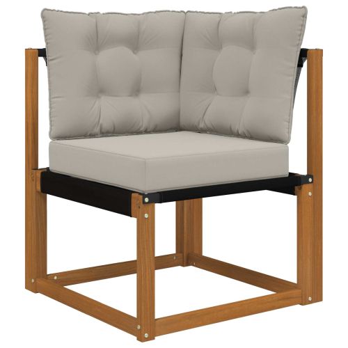 Комплект дивани за открито 6 pcs Естествено и светло сиво