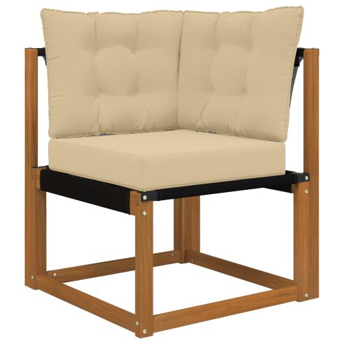 Комплект дивани за открито 6 pcs Натурален и Бежов