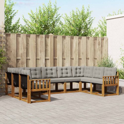 Комплект дивани за открито 29 pcs Естествено и светло сиво