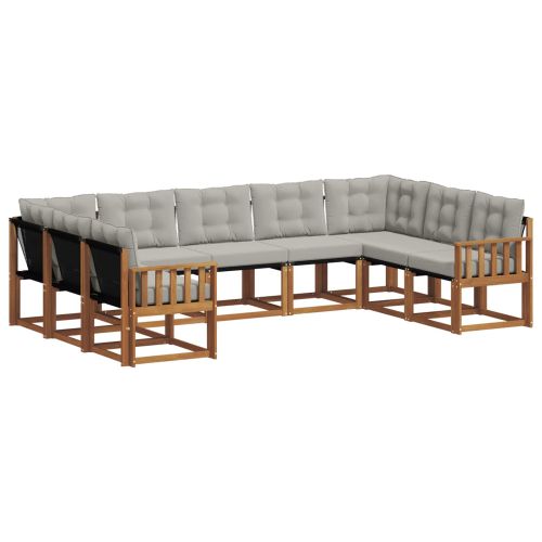 Комплект дивани за открито 29 pcs Естествено и светло сиво