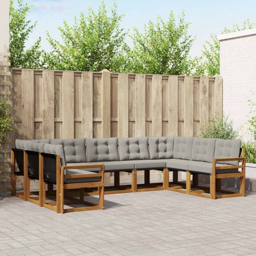 Комплект дивани за открито 29 pcs Естествено и светло сиво