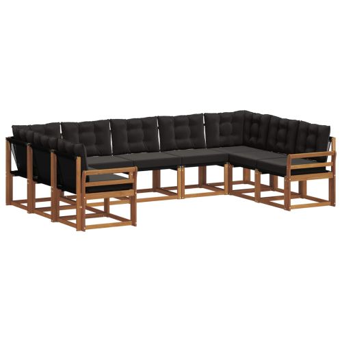 Комплект дивани за открито 29 pcs Естествено и черно