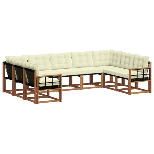 Комплект дивани за открито 29 pcs Натурален и Крема