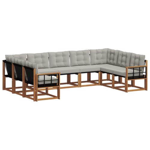 Комплект дивани за открито 29 pcs Естествено и светло сиво