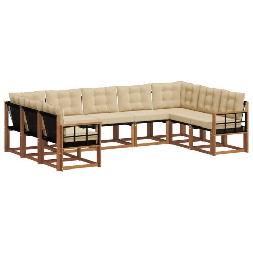 Комплект дивани за открито 29 pcs Натурален и Бежов