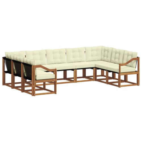 Комплект дивани за открито 29 pcs Натурален и Крема