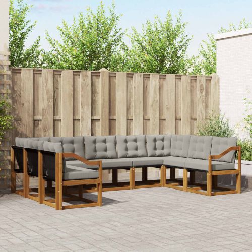 Комплект дивани за открито 29 pcs Естествено и светло сиво