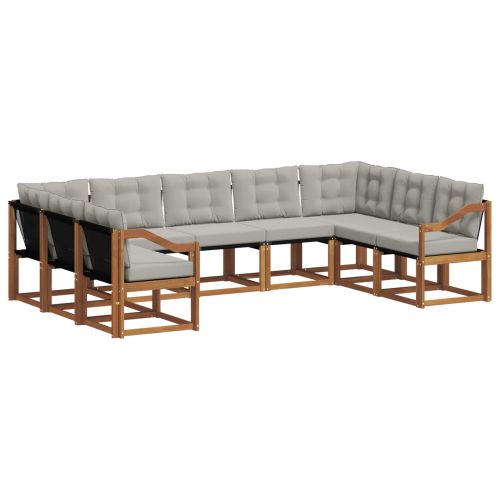 Комплект дивани за открито 29 pcs Естествено и светло сиво