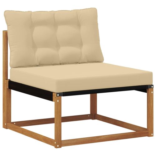 Комплект дивани за открито 3 pcs Натурален и Бежов