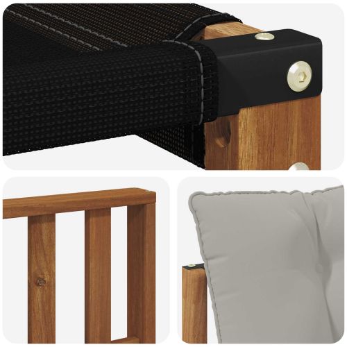 Комплект дивани за открито 3 pcs Естествено и светло сиво