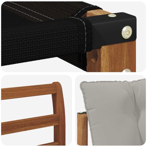 Комплект дивани за открито 3 pcs Естествено и светло сиво