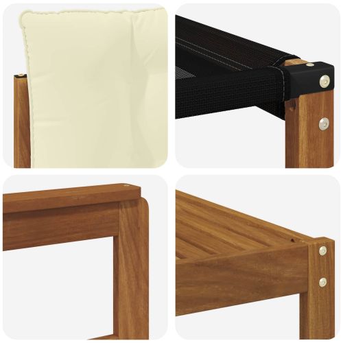 Комплект дивани за открито 5 pcs Натурален и Крема