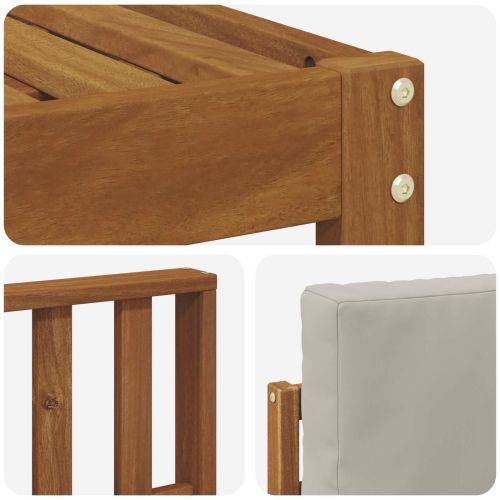 Комплект дивани с възглавница 8 pcs Естествено и светло сиво