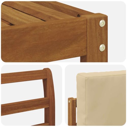 Комплект дивани с възглавница 7 pcs Натурален и Бежов