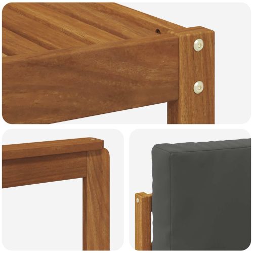 Комплект дивани за открито 8 pcs Натурален и Антрацит