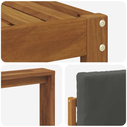 Комплект дивани с възглавница 8 pcs Натурален и Антрацит