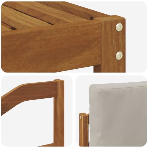 Комплект дивани с възглавница 8 pcs Естествено и светло сиво