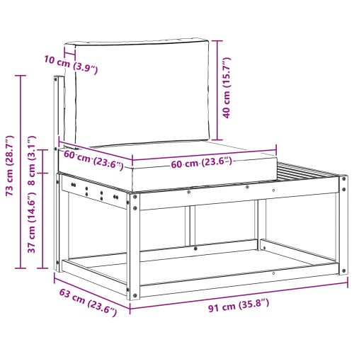 Комплект дивани с възглавница 2 pcs Естествен