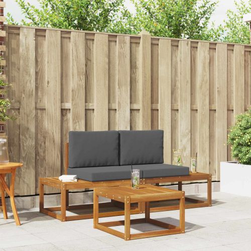 Комплект дивани с възглавница 3 pcs Естествен