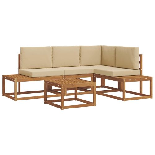 Комплект дивани с възглавница 5 Брой Натурален и Бежов