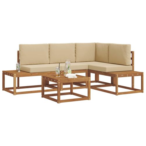 Комплект дивани с възглавница 5 Брой Натурален и Бежов