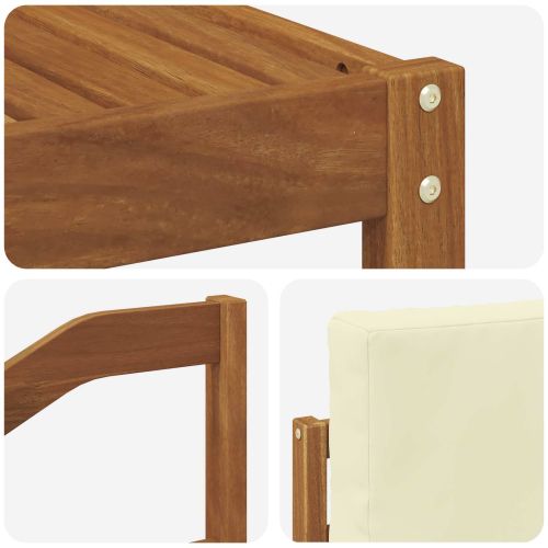 Комплект дивани с възглавница 10 pcs Натурален и Крема