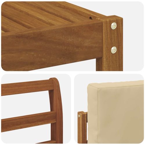 Комплект дивани с възглавница 11 pcs Натурален и Бежов