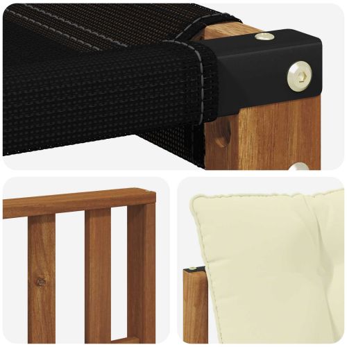 Комплект дивани за открито 6 pcs Натурален и Крема