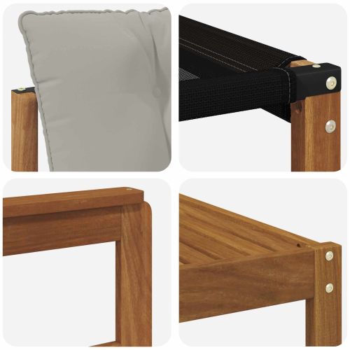 Комплект дивани за открито 9 pcs Естествено и светло сиво