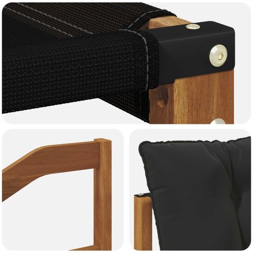 Комплект дивани за открито 18 pcs Естествено и черно